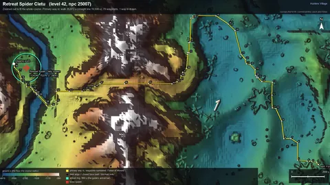 Engine render of the route to Retreat Spider Cletu