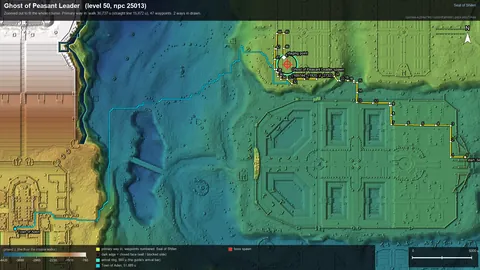Engine render of the route to Ghost of Peasant Leader