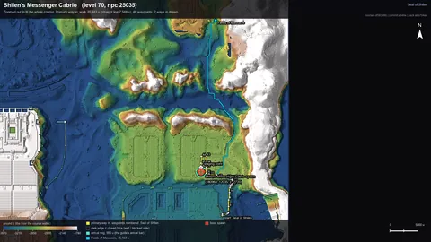 Engine render of the route to Shilen's Messenger Cabrio