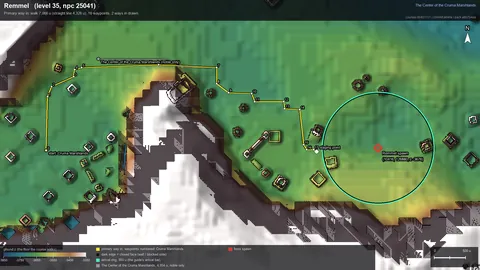 Engine render of the route to Remmel
