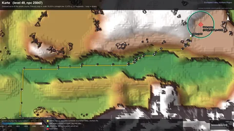 Engine render of the route to Karte