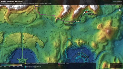 Engine render of the route to Rahha