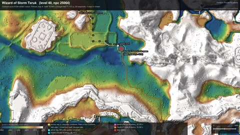 Engine render of the route to Wizard of Storm Teruk