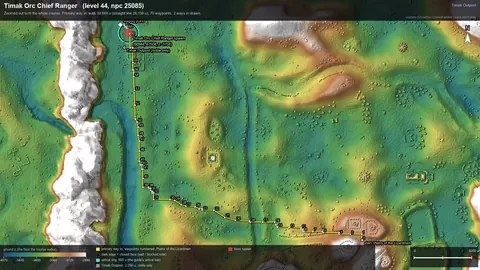 Engine render of the route to Timak Orc Chief Ranger