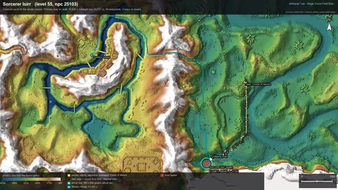Engine render of the route to Sorcerer Isirr