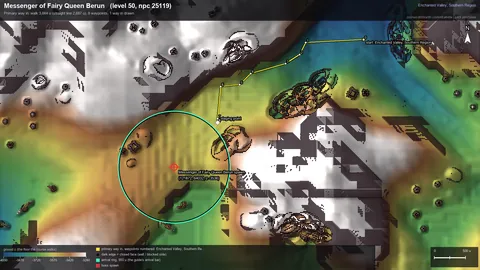 Engine render of the route to Messenger of Fairy Queen Berun