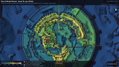 Engine render of the route to Fire of Wrath Shuriel