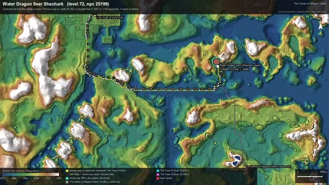 Engine render of the route to Water Dragon Seer Sheshark