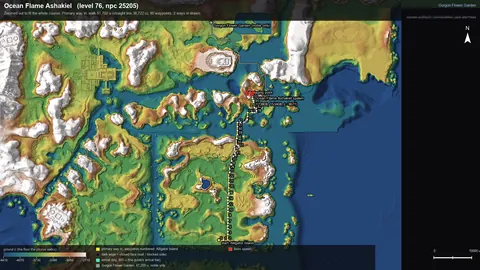 Engine render of the route to Ocean Flame Ashakiel