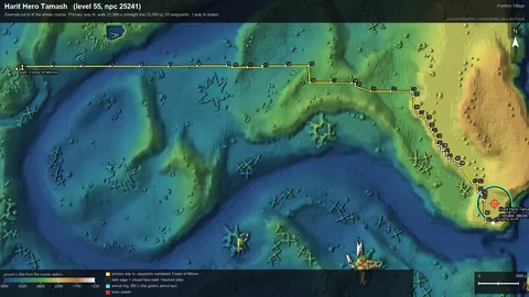 Engine render of the route to Harit Hero Tamash