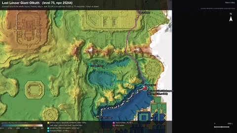 Engine render of the route to Last Lesser Giant Olkuth