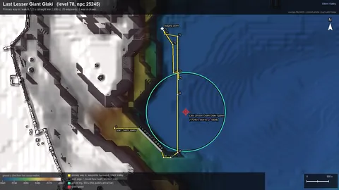 Engine render of the route to Last Lesser Giant Glaki