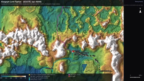 Engine render of the route to Gargoyle Lord Tiphon
