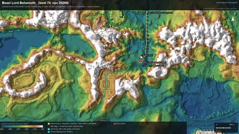 Engine render of the route to Beast Lord Behemoth