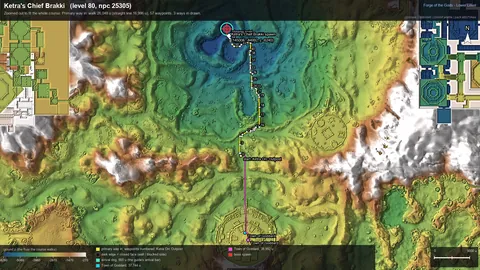 Engine render of the route to Ketra's Chief Brakki