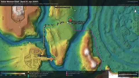Engine render of the route to Sukar Wererat Chief
