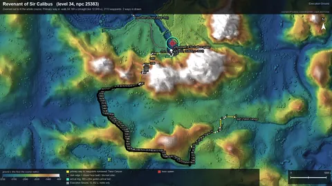 Engine render of the route to Revenant of Sir Calibus