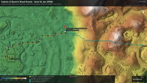 Engine render of the route to Captain of Queen's Royal Guards