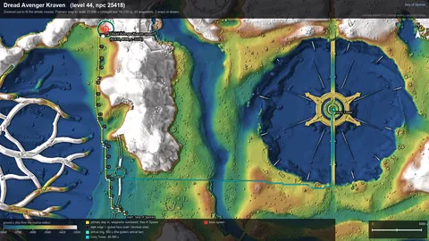 Engine render of the route to Dread Avenger Kraven