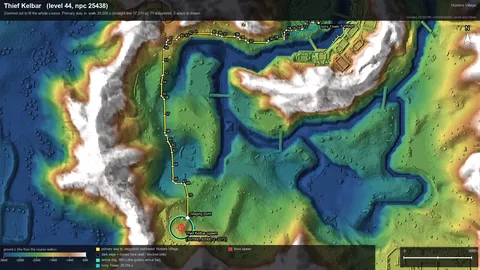 Engine render of the route to Thief Kelbar