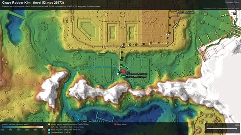 Engine render of the route to Grave Robber Kim