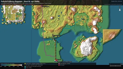 Engine render of the route to Fafurion's Envoy Pingolpin