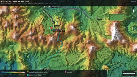 Engine render of the route to Boss Akata