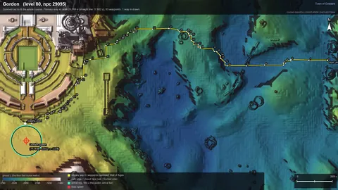 Engine render of the route to Gordon